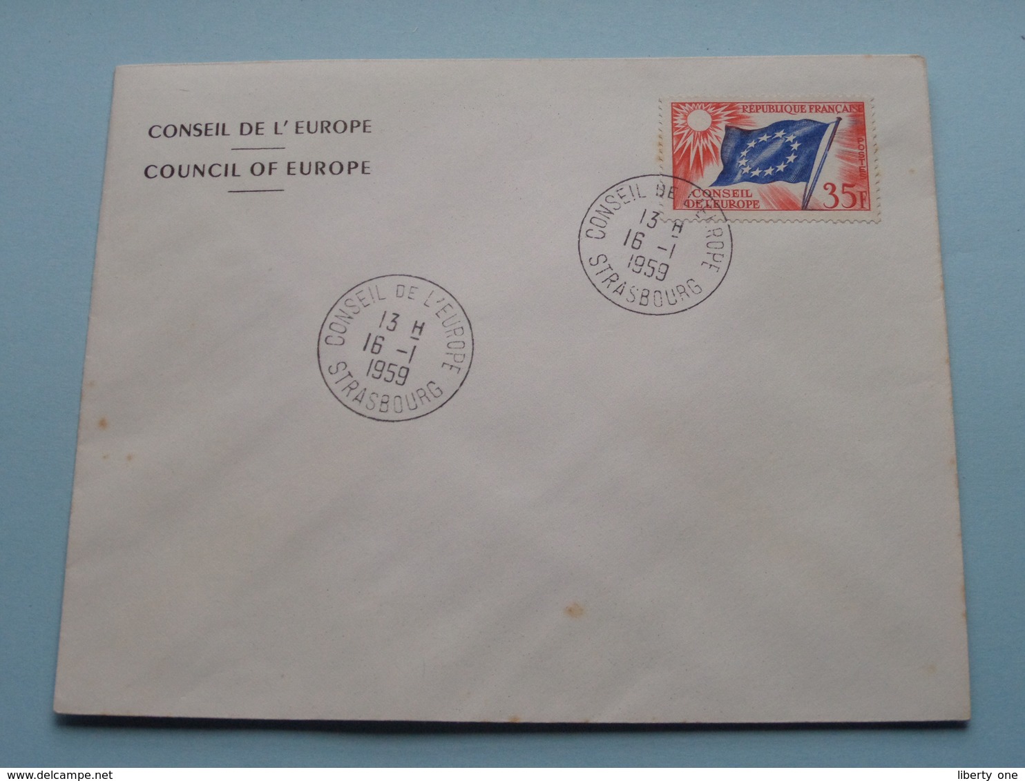 CONSEIL DE L'EUROPE - COUNCIL OF EUROPE : Stamp Anno 1959 Strasbourg ( Voir Photo) Enveloppe ! - 1959