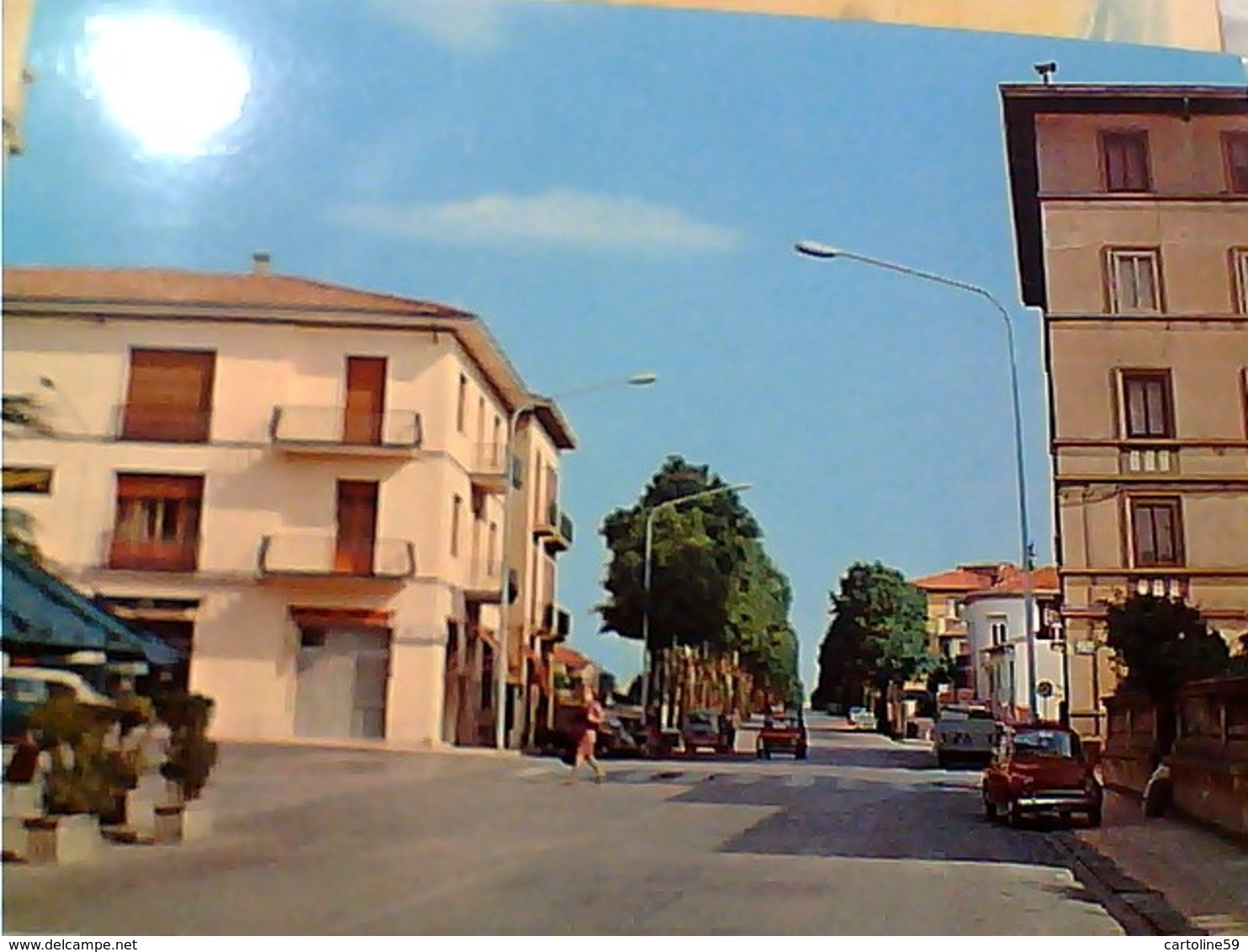 PRATO VIA SEM  BENELLI AUTO CAR FIAT 500 T TABACCHERIA   N1975 GY6135 - Prato