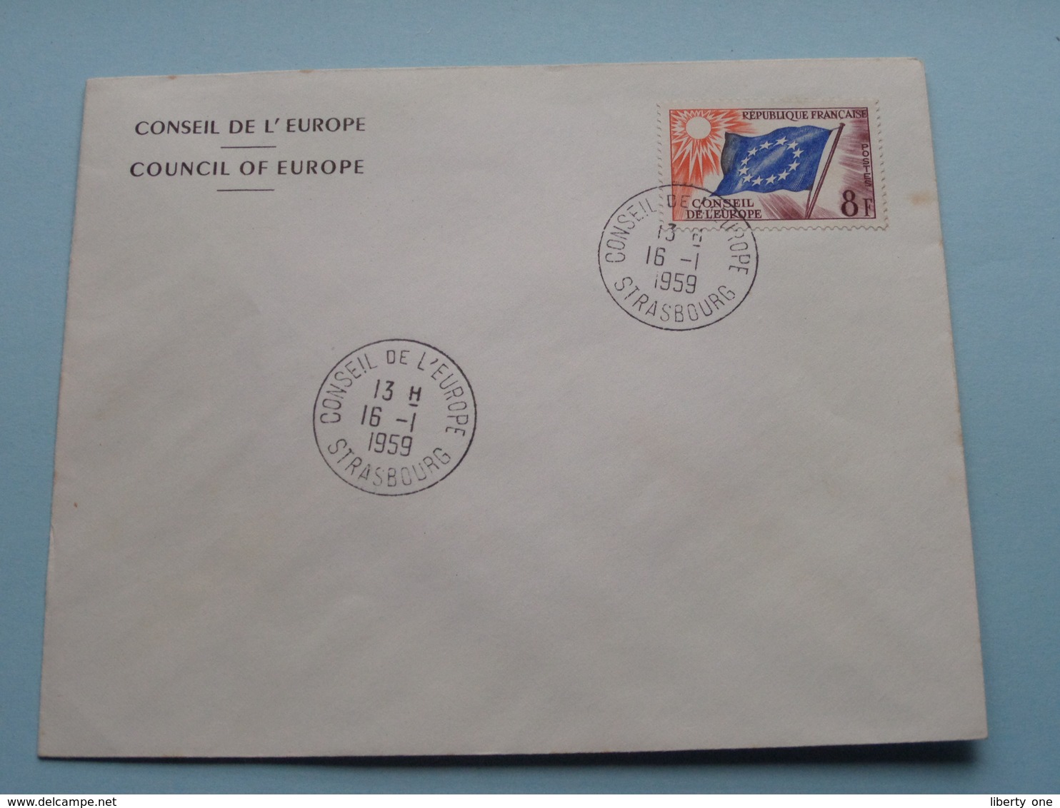 CONSEIL DE L'EUROPE - COUNCIL OF EUROPE : Stamp Anno 1959 Strasbourg ( Voir Photo) Enveloppe ! - 1959