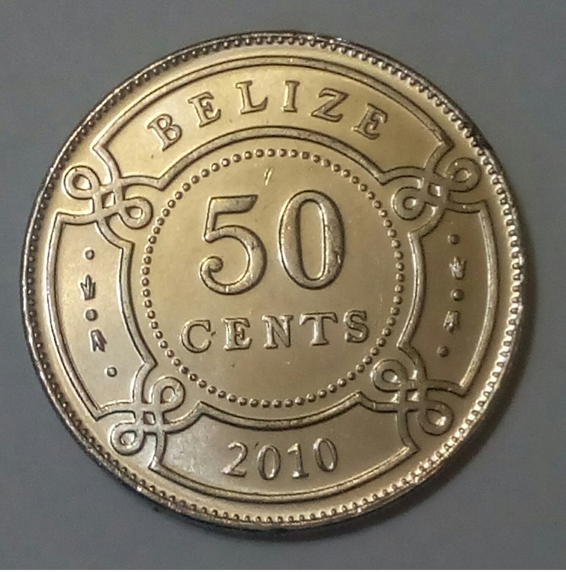 Belize - 50 Cent - 2010 , UNC. Agouz - Belize