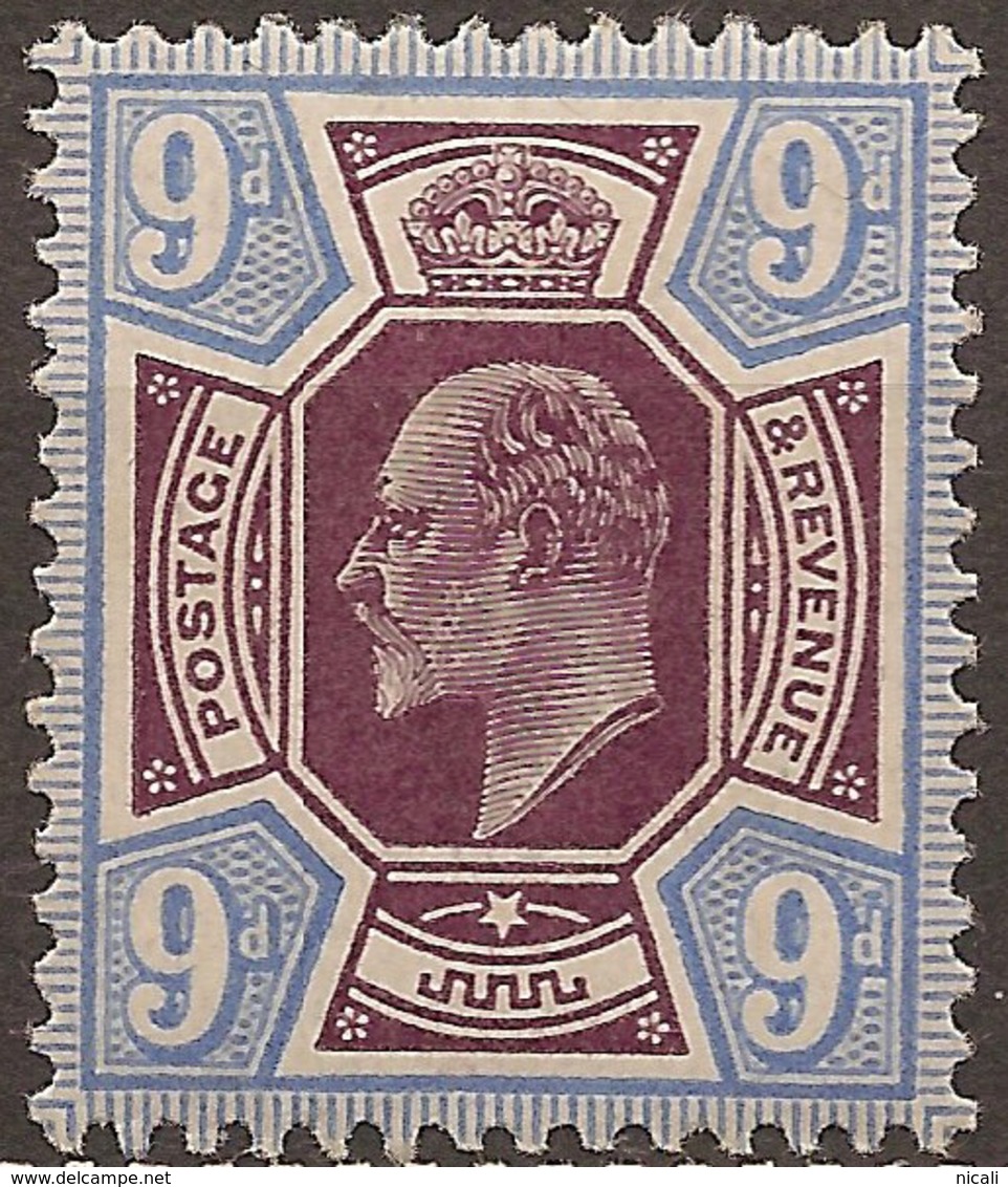 GB 1902 9d KEVII SG 251a HM #ARP123 - Unused Stamps