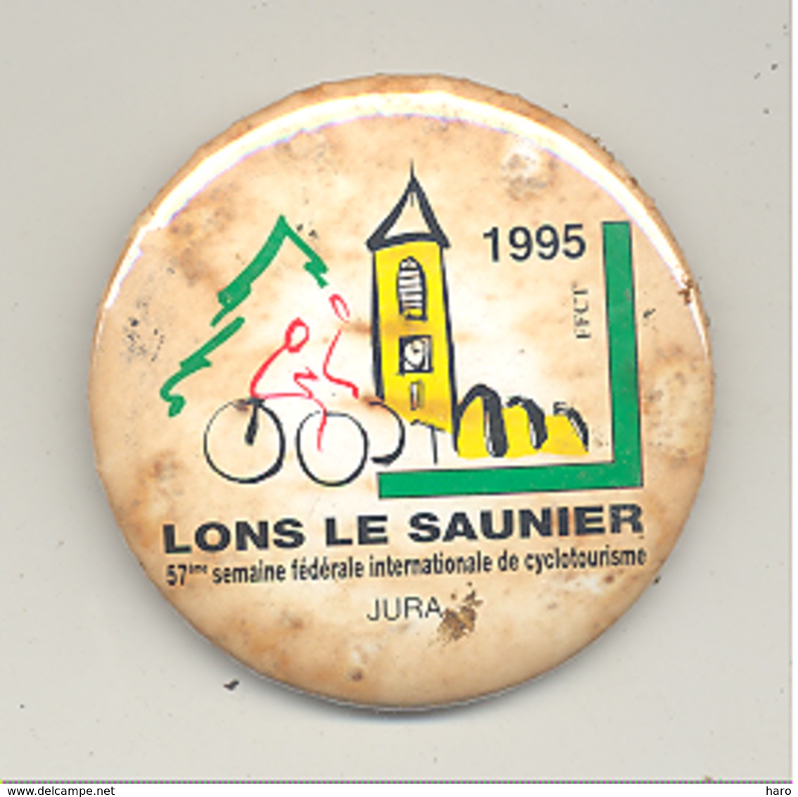 Badge LONS LE SAUNIER 1995 75e Semaine Du Cyclotourisme - Jura- Vélo, Sport, Cycliste,... (b240) - Cyclisme