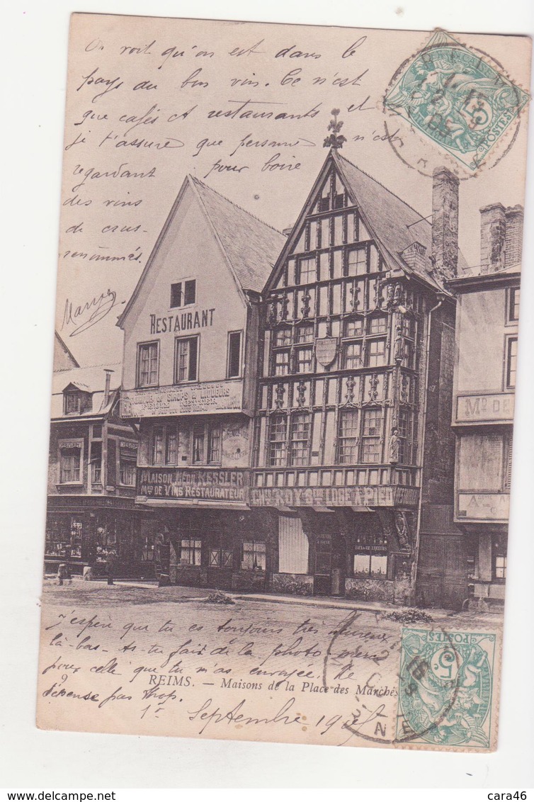 CPA - 9. REIMS - Maison De La Place Ds Marchés - Reims