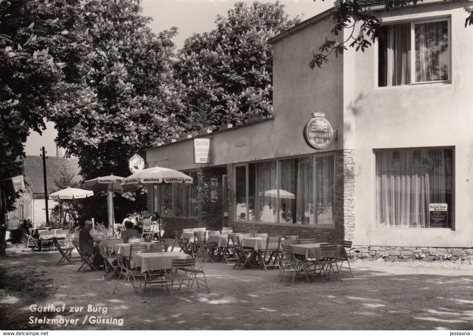 AK - Burgenland - Güssing - Schanigarten Gasthof Zur Burg- 1955 - Güssing