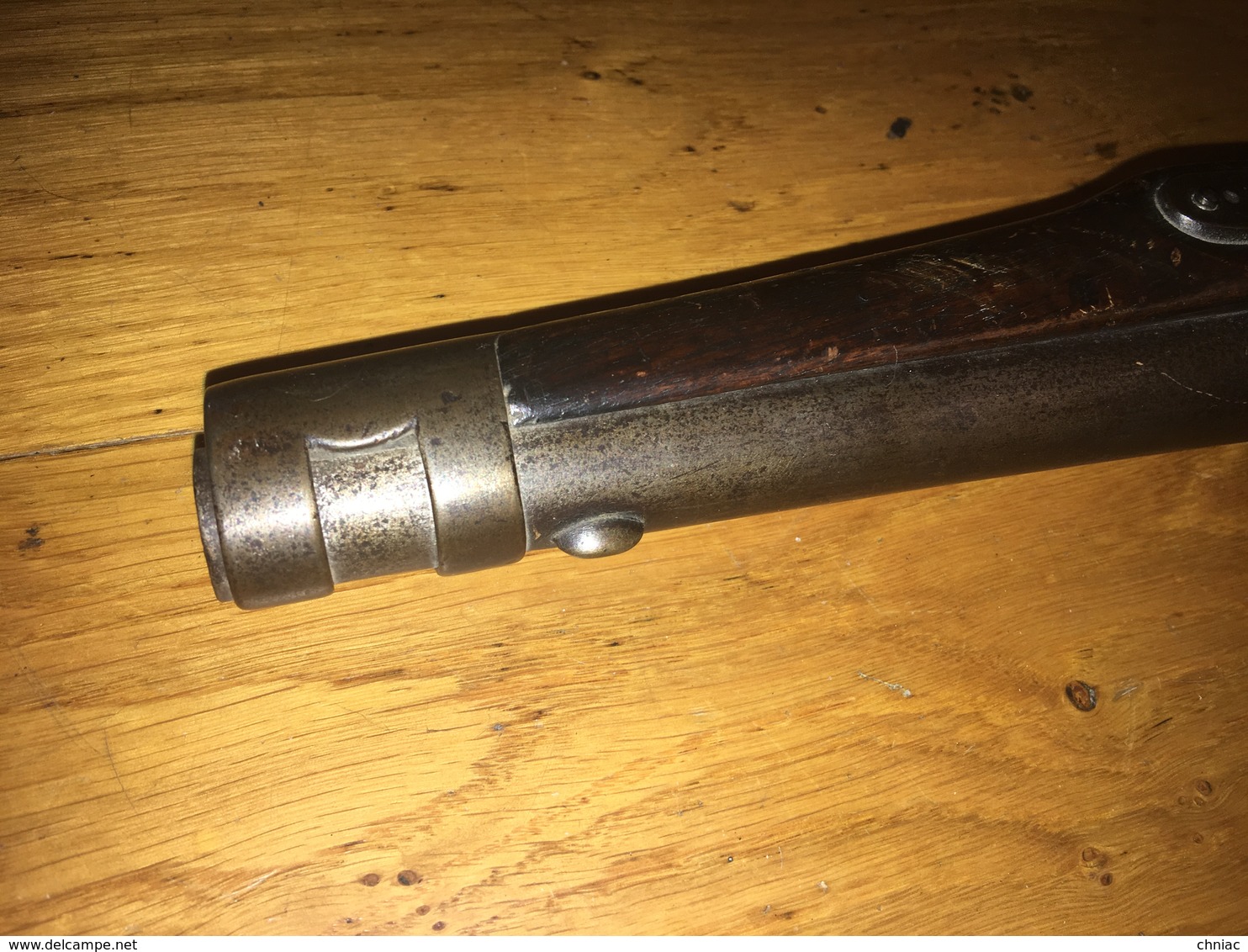 ANCIEN PISTOLET D’ARCON FRANÇAIS A SILEX MODIFIE A PERCUSSION VERS 1830 MODELE PROCHE DES REGLEMENTAIRES