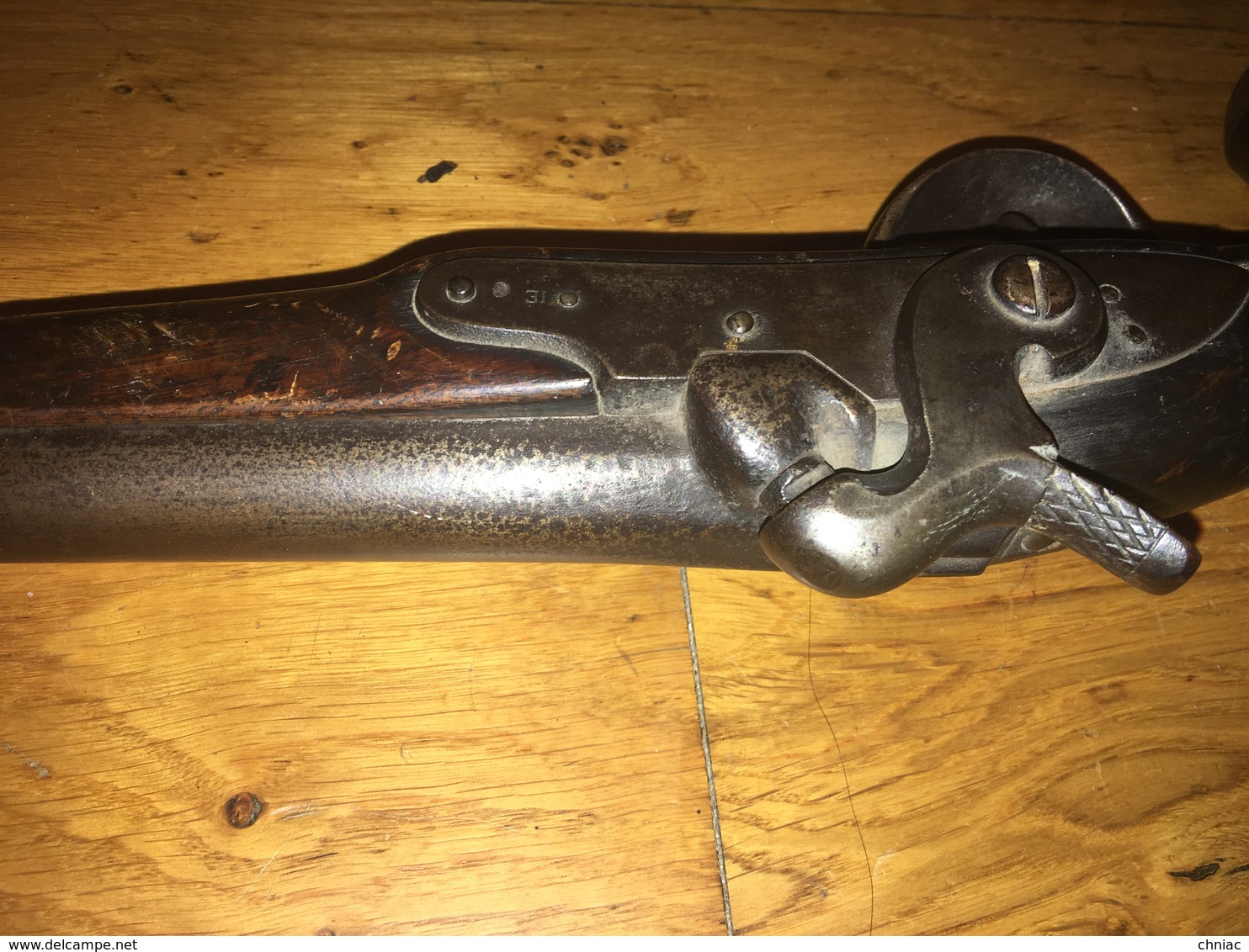 ANCIEN PISTOLET D’ARCON FRANÇAIS A SILEX MODIFIE A PERCUSSION VERS 1830 MODELE PROCHE DES REGLEMENTAIRES