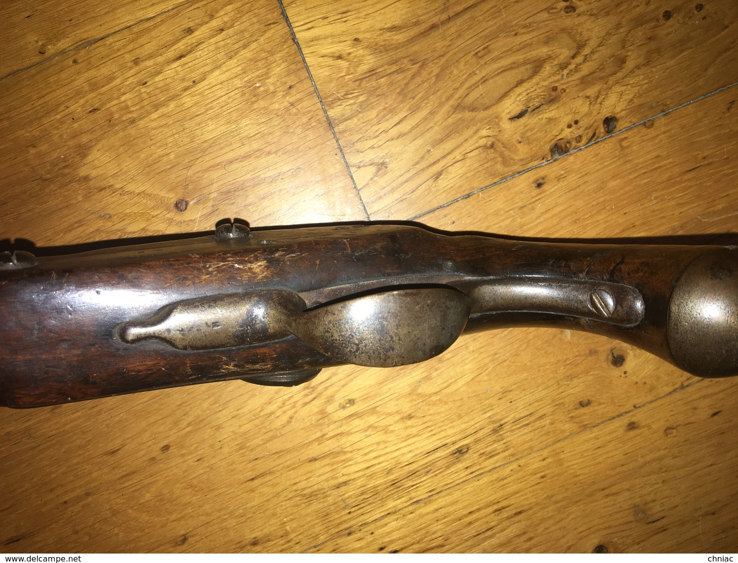 ANCIEN PISTOLET D’ARCON FRANÇAIS A SILEX MODIFIE A PERCUSSION VERS 1830 MODELE PROCHE DES REGLEMENTAIRES