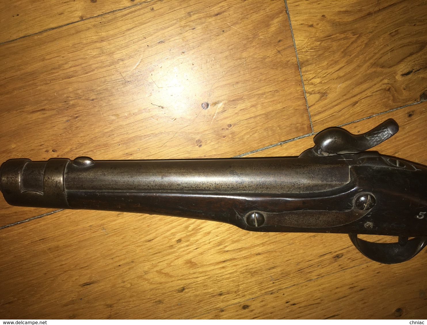 ANCIEN PISTOLET D’ARCON FRANÇAIS A SILEX MODIFIE A PERCUSSION VERS 1830 MODELE PROCHE DES REGLEMENTAIRES