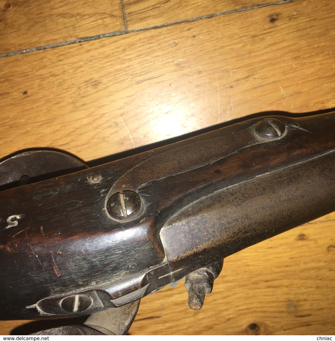 ANCIEN PISTOLET D’ARCON FRANÇAIS A SILEX MODIFIE A PERCUSSION VERS 1830 MODELE PROCHE DES REGLEMENTAIRES