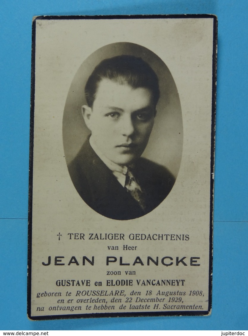 Jean Plancke Rousselare 1908 1929 - Devotion Images