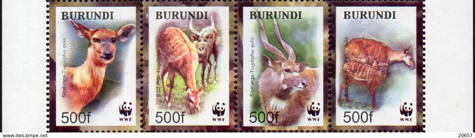 Burundi 1078/81 Sitatunga - Ongebruikt