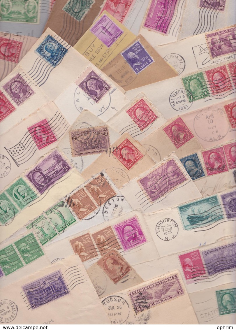 USA ETATS-UNIS - Beau Lot Varié De 361 Enveloppes Timbrées Avant 1950 Air Mail Covers Letters Stamps Franking Post Mark - Autres & Non Classés