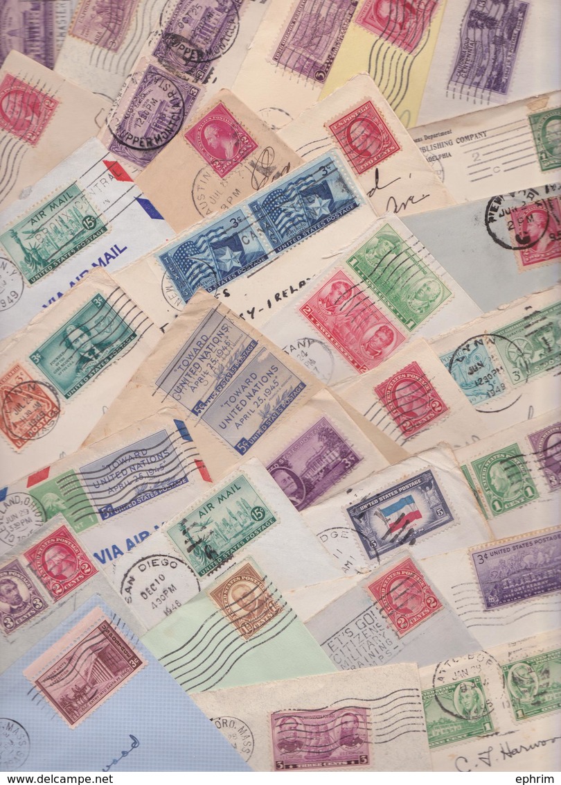USA ETATS-UNIS - Beau Lot Varié De 361 Enveloppes Timbrées Avant 1950 Air Mail Covers Letters Stamps Franking Post Mark - Autres & Non Classés