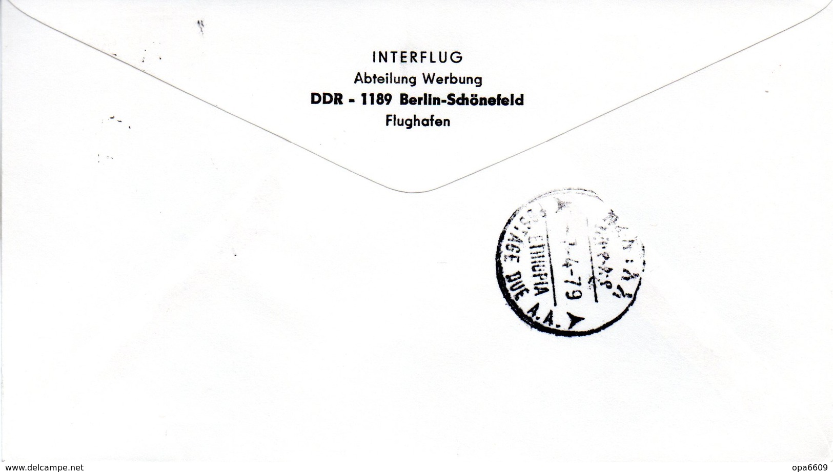 (DDR-B1) DDR Sonderumschlag "INTERFLUG Berlin - Addis Abeba  IL62" EF Mi 2298, SSt.7.4.79 BERLIN 7 - Covers & Documents