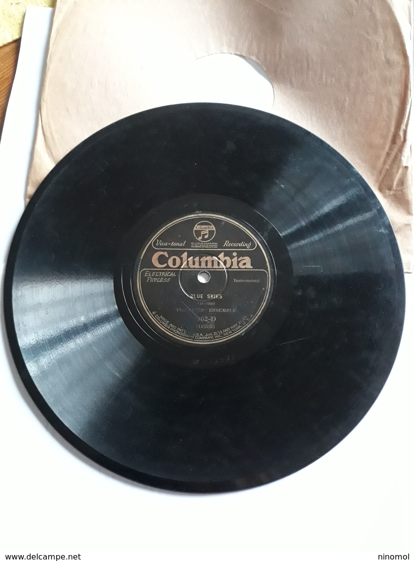 Columbia  -   1926  Nr.  962 D.  The Artist Ensemble - 78 G - Dischi Per Fonografi