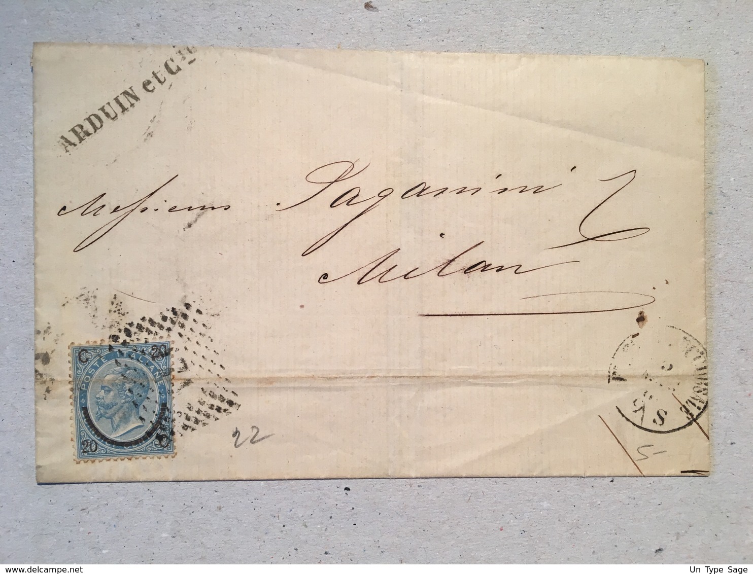 Italie - N°22 Sur Lettre Pour Milan 1866 - (W1080) - Marcofilía