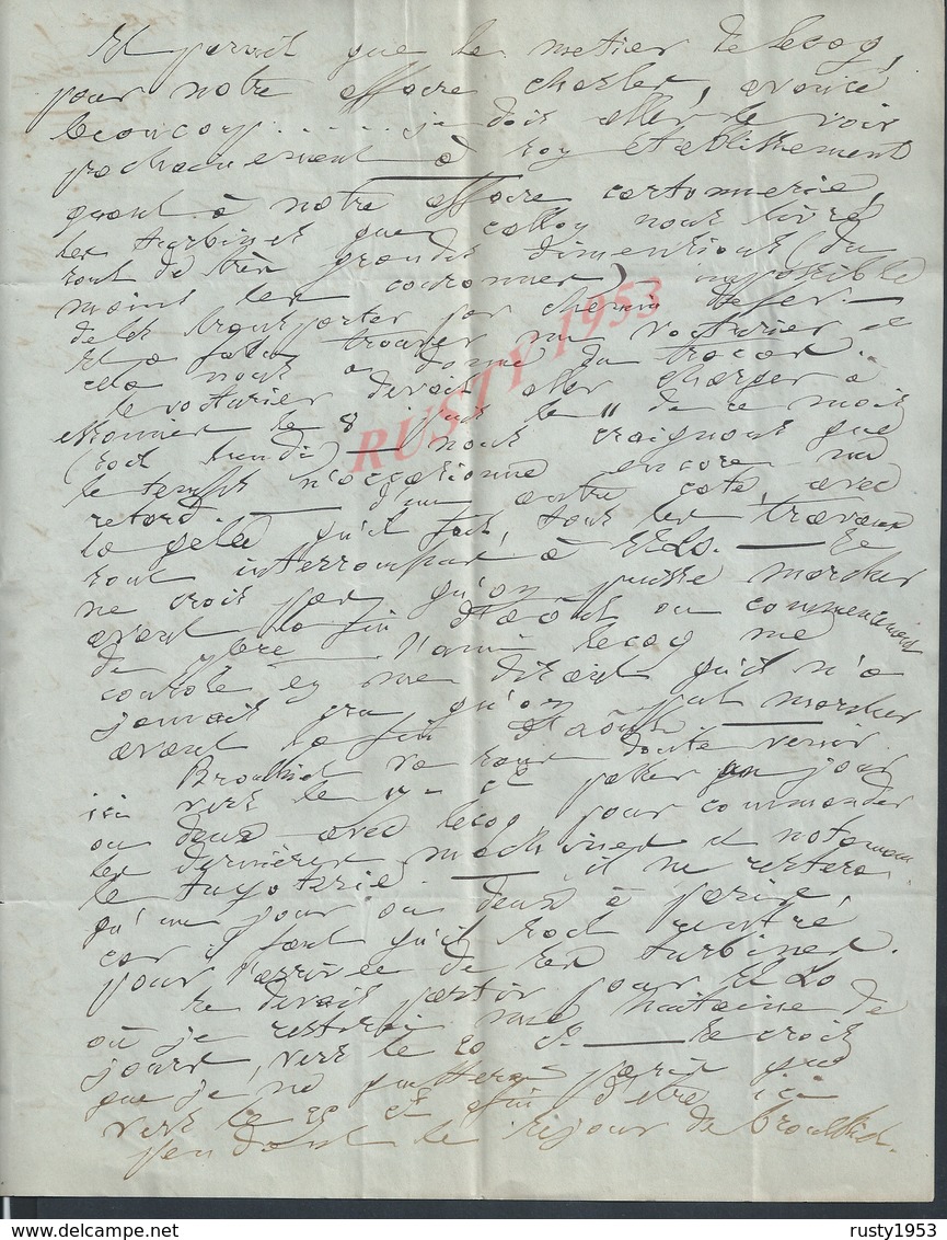 LETTRE COMMERCIALE DE 1866 ECRITE DE LORIENT A DESVARANNES FOURNISSEUR DE BOIS LA MARINE ANGERS : - Manuscrits