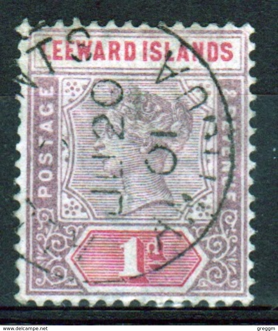 Leeward Islands 1890 Queen Victoria  1d Dull Mauve And Rose Single Definitive Stamp. - Leeward  Islands