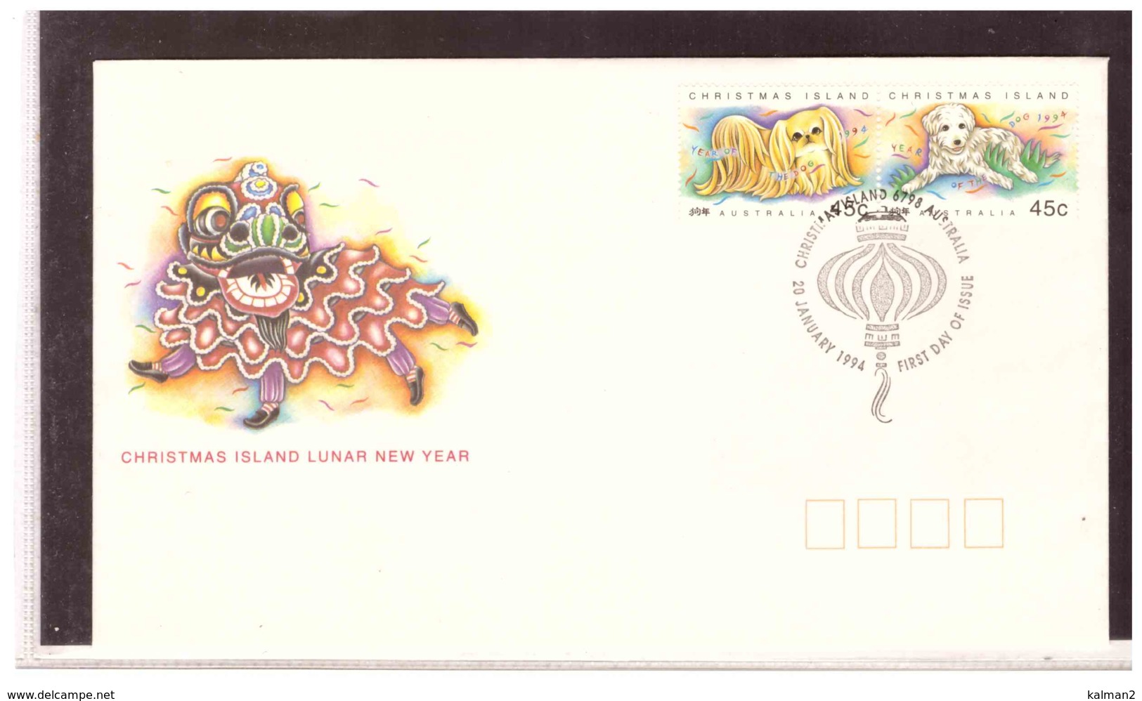 AUSFDC309   -   CHRISTMAS ISLAND    /    FDC   Y&T. Nr. 400/401 +  BF.  12 - Christmas Island