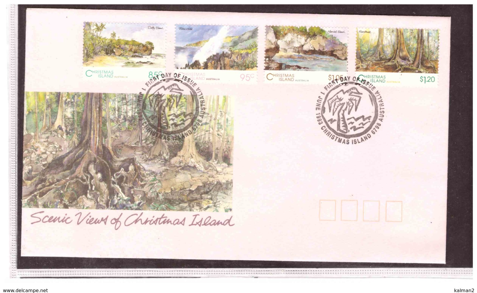 AUSFDC311   -   CHRISTMAS ISLAND    /    FDC   Y&T. Nr.  392/395 - Christmas Island