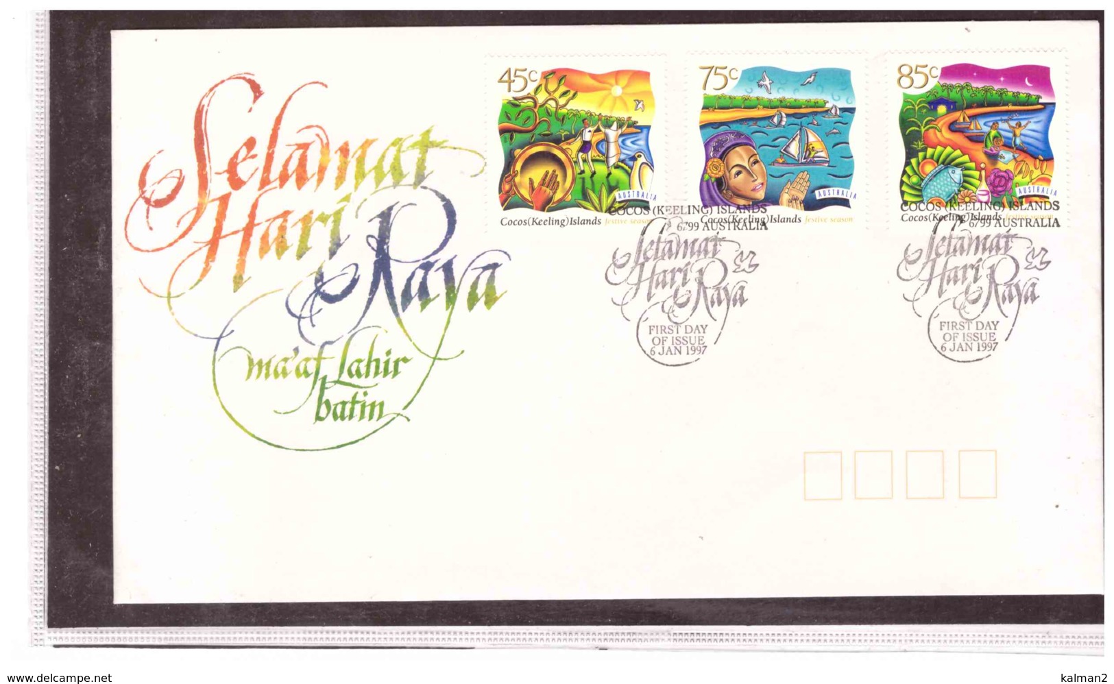 AUSFDC327   -   COCOS  ISLANDS    /    FDC   Y&T. Nr.    335/337 - Isole Cocos (Keeling)