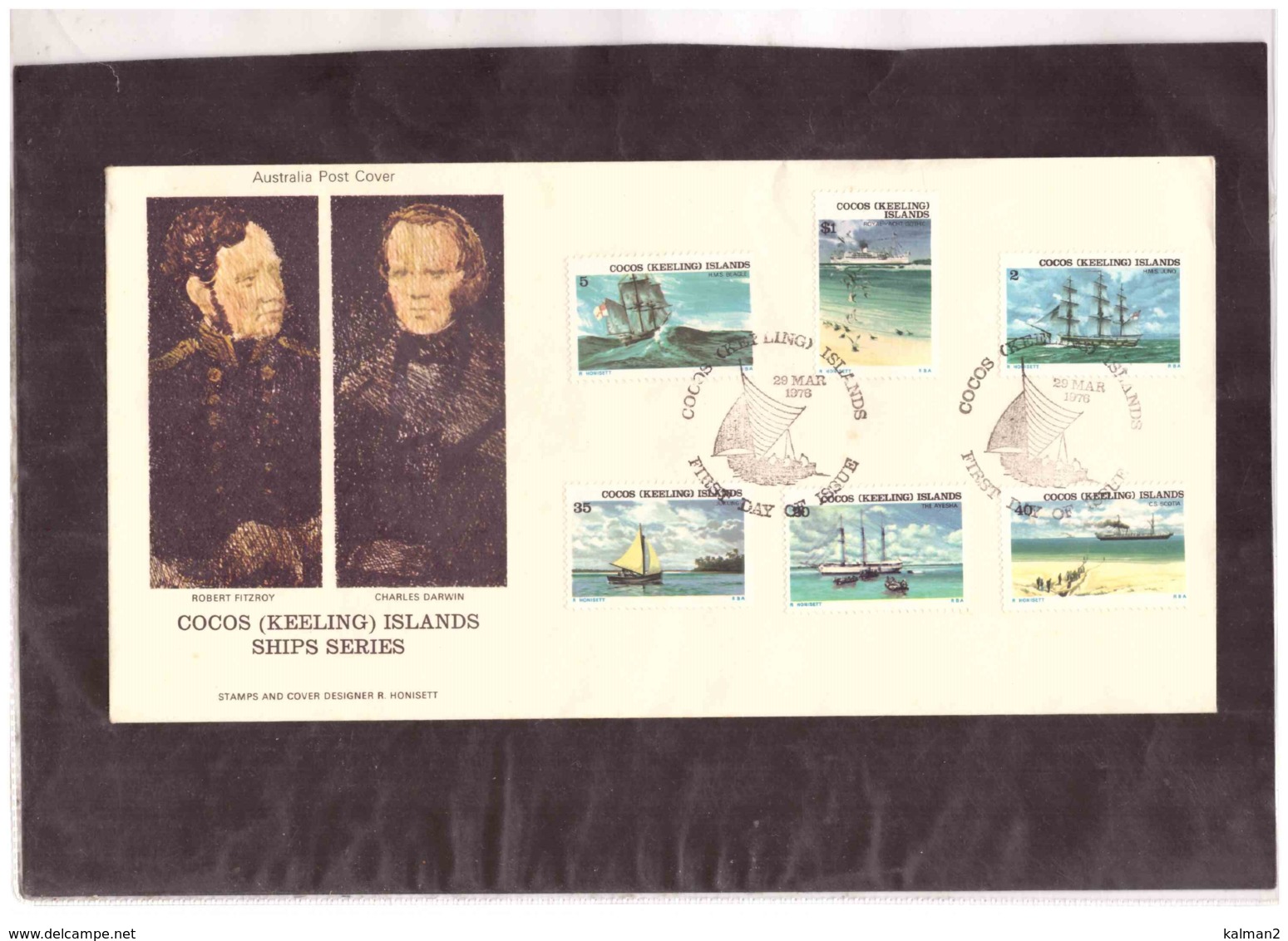 AUSFDC346   -  COCOS ISLANDS   /    FDC  Y&T. Nr.   20/21 - Barche
