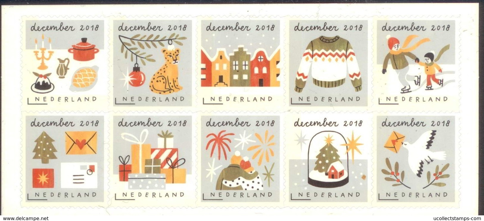 Nederland 2018  Kerstmis  Christmas  Weihnachten Noell Serie  Set       Postfris/mnh/sans Charniere - Neufs