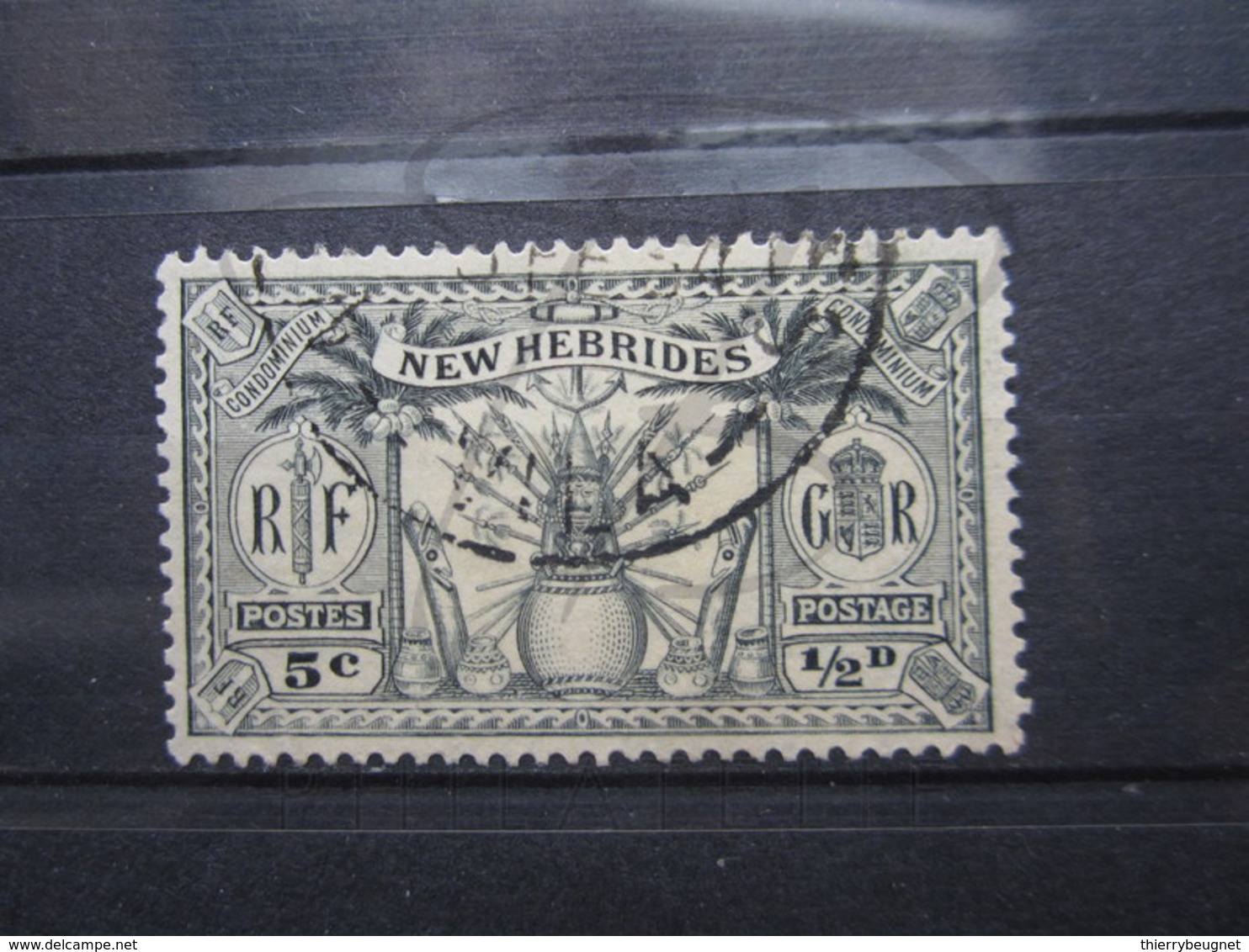 VEND BEAU TIMBRE DES NOUVELLES-HEBRIDES N° 91 , CACHET " VILA " !!! - Used Stamps