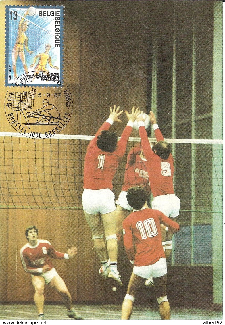 1987 Carte Championnats D'Europe De Volley-Ball ;Belgique - Volley-Ball