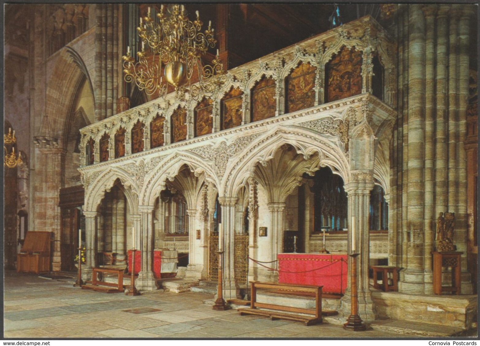 The 14th Century Screen, Exeter Cathedral, Devon, C.1980 - Walter Scott Postcard - Exeter