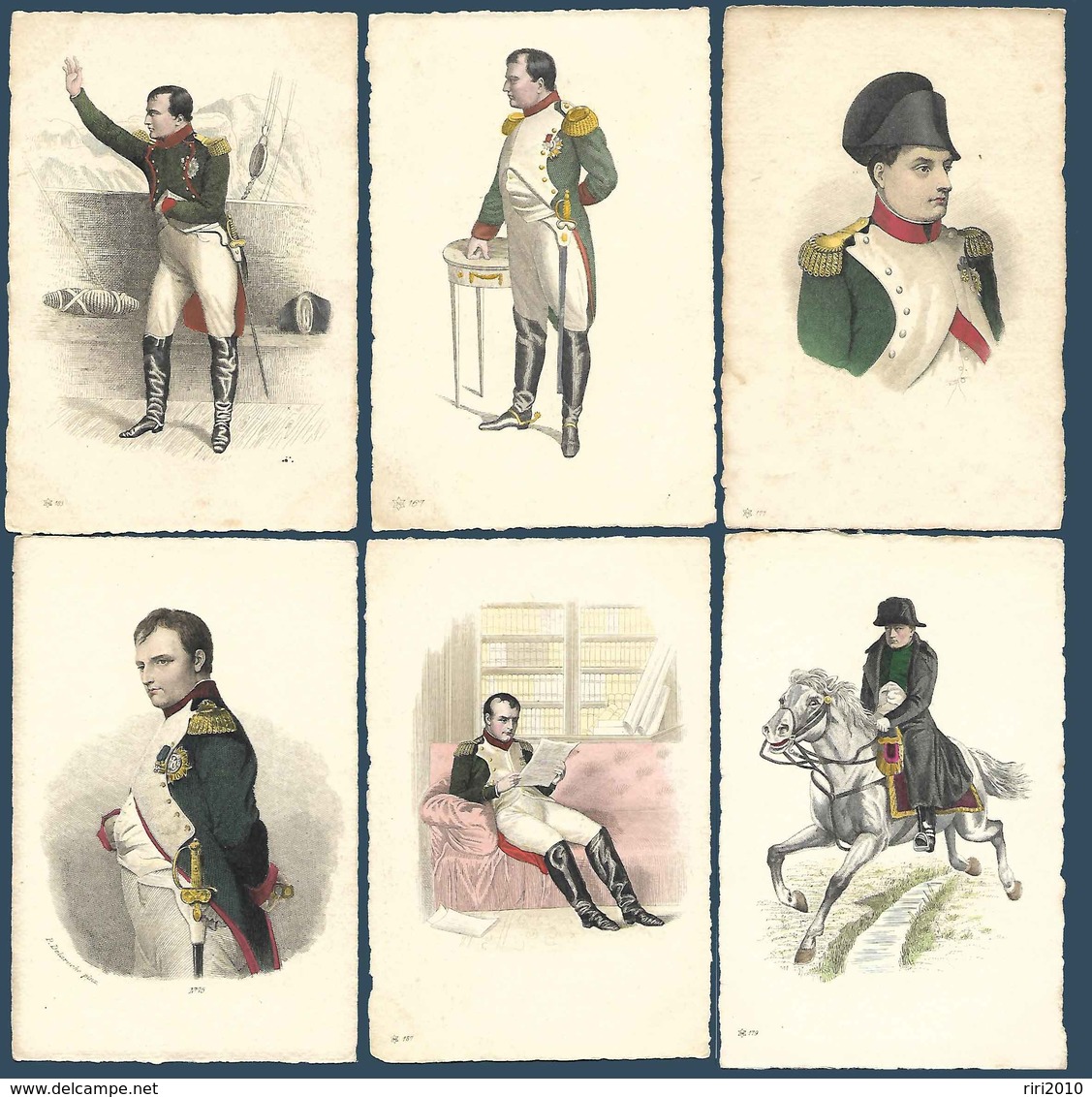 Lot De 6 Cartes Postales - Napoleon - Stahlstich Portrait Galerie - Série 26Série - Personnages