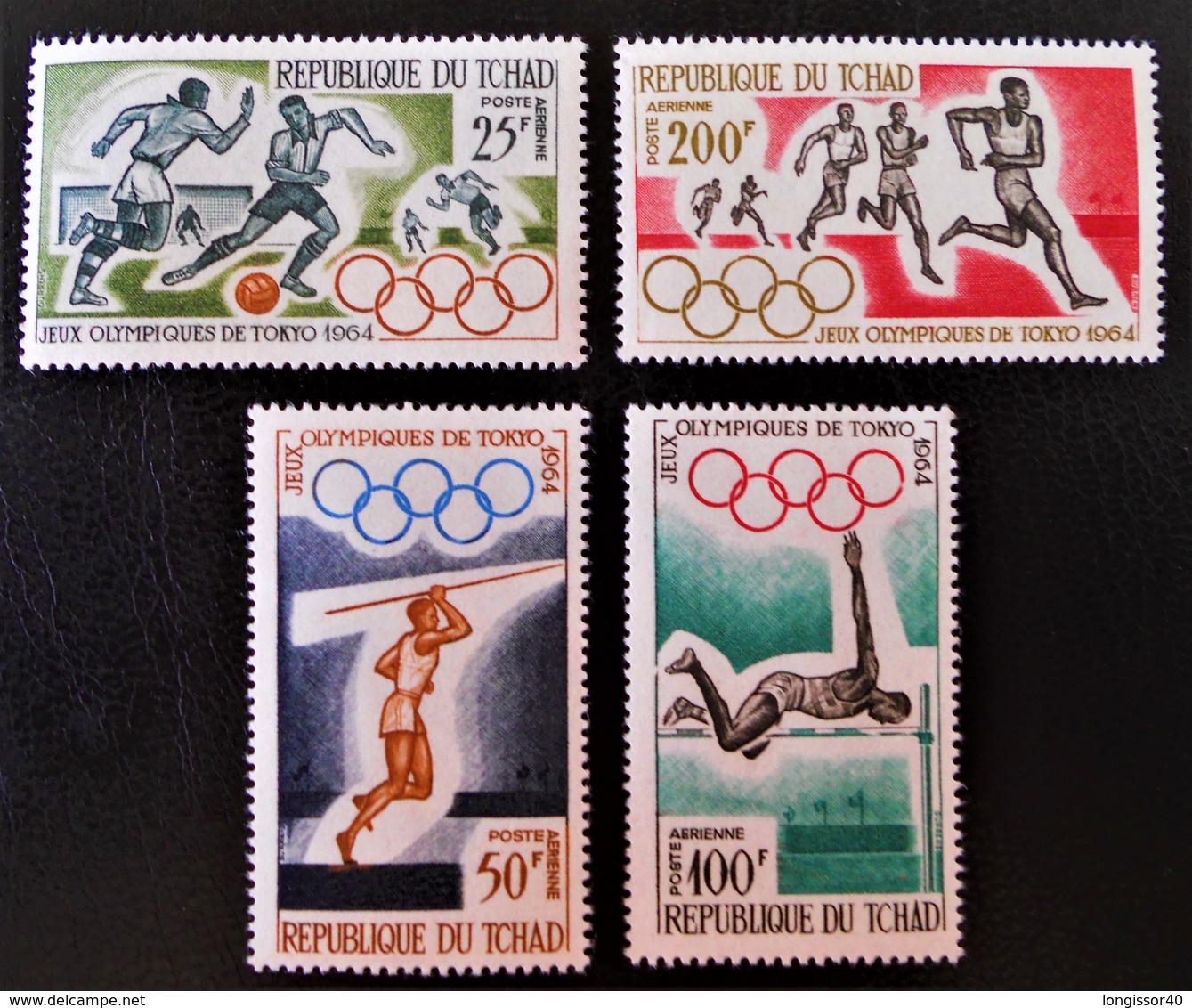 JEUX OLYMPIQUES DE TOKYO 1964 - NEUFS * - YT PA 18/21 - MI 120/23 - Tchad (1960-...)