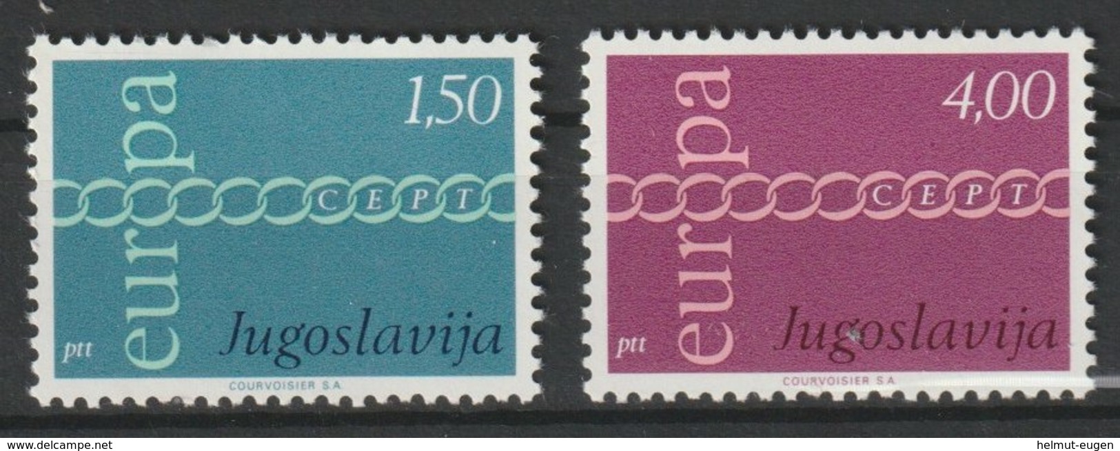 MiNr. 1416 - 1417 Jugoslawien  / 1971, 4. Mai. Europa. - Ungebraucht