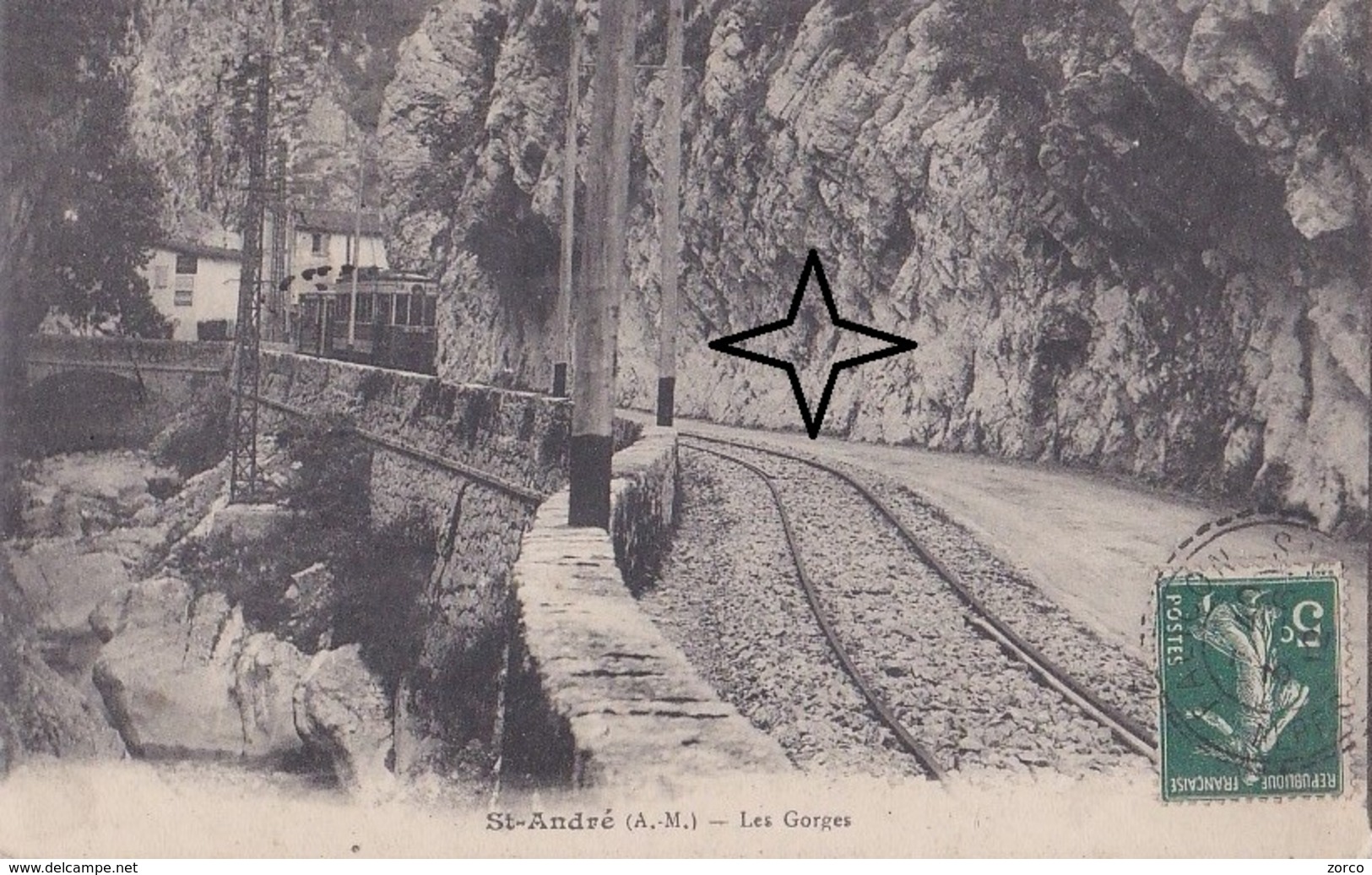 SAINT ANDRE De NICE. Les Gorges - (Tramway Vers Levens). - Autres & Non Classés