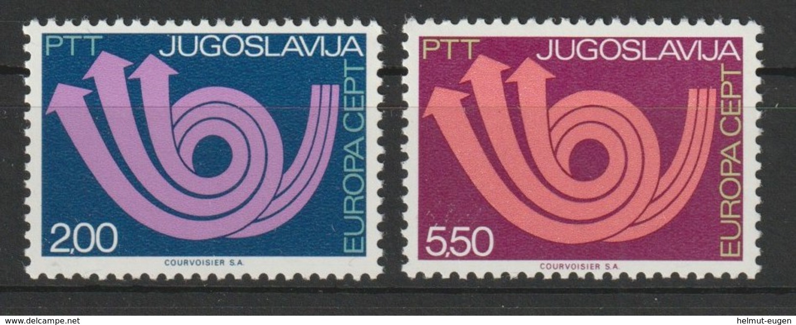 MiNr. 1507 - 1508 Jugoslawien  / 1973, 30. April. Europa. - Ungebraucht