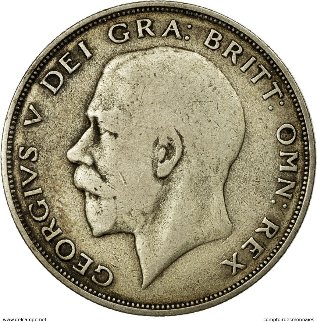 Monnaie, Grande-Bretagne, George V, 1/2 Crown, 1921, TB, Argent, KM:818.1a - K. 1/2 Crown