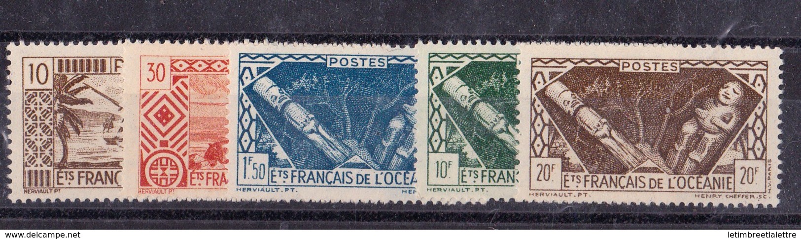 Océanie N° 150 à 154** - Unused Stamps