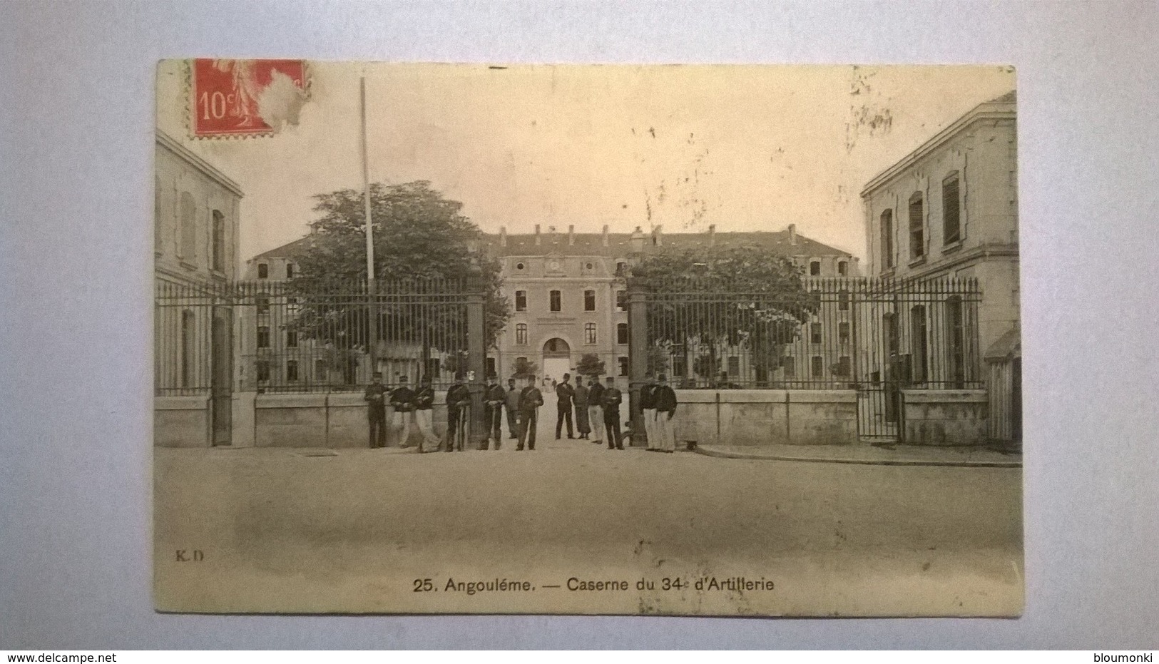 Carte Postale Ancienne  / Grande Guerre 1914-1918 / Caserne Du 34e D'Artillerie D' Angoulème - Guerre 1914-18