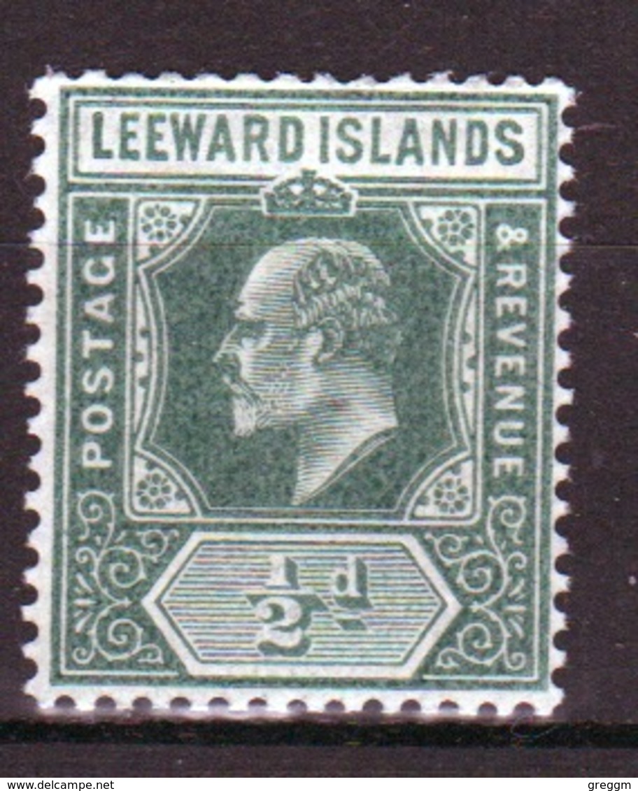 Leeward Islands 1907 Edward VII ½d Dull Green Single Definitive Stamp. - Leeward  Islands