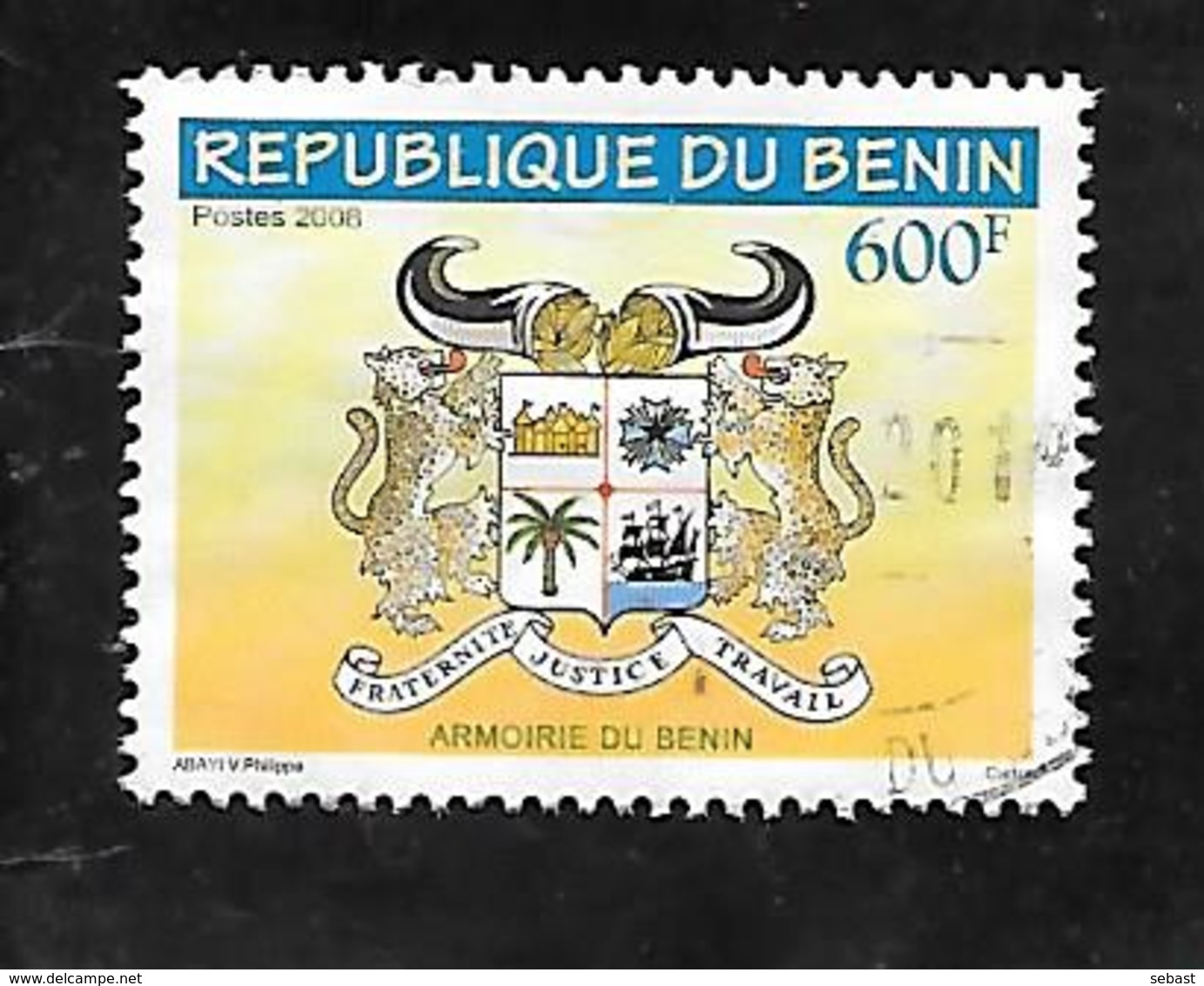 TIMBRE OBLITERE DU BENIN DE 2008 NON CATALOGUE - Bénin – Dahomey (1960-...)