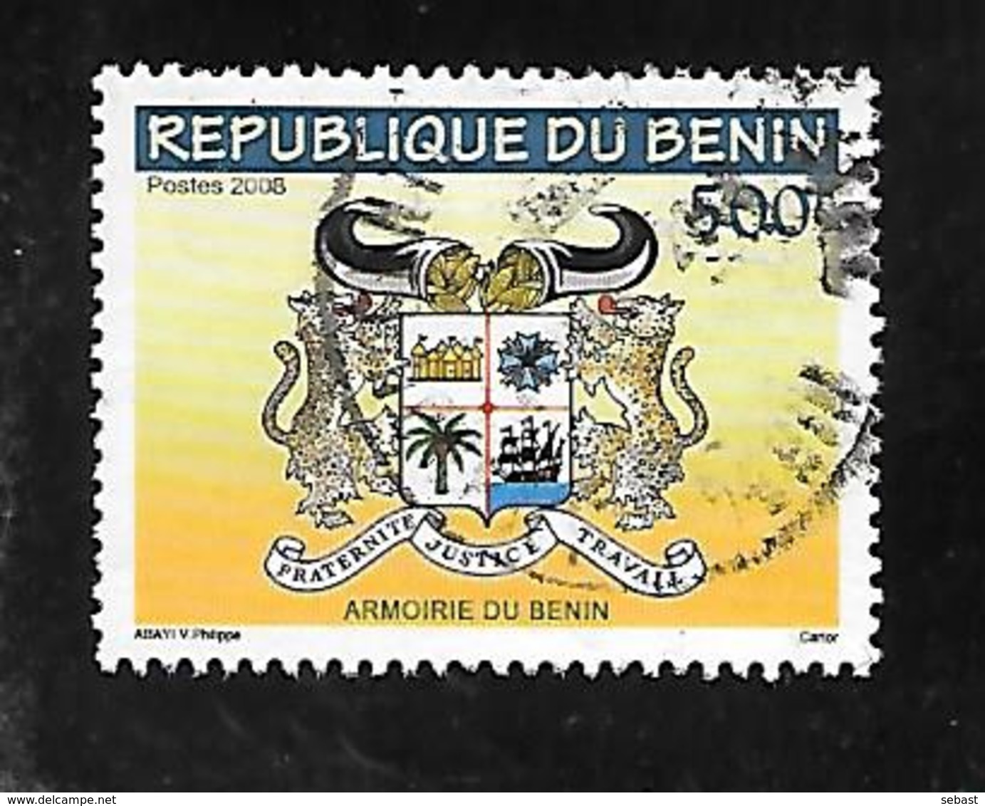 TIMBRE OBLITERE DU BENIN DE 2008 N° MICHEL 1460 - Bénin – Dahomey (1960-...)