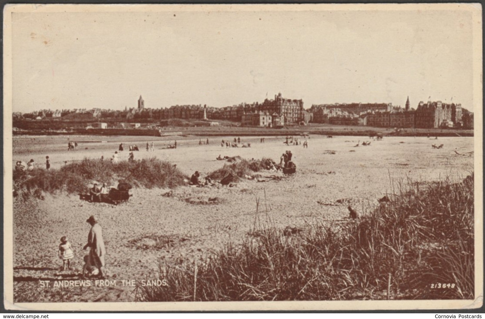 St Andrews From The Sands, Fife, 1946 - Valentine's Postcard - Fife