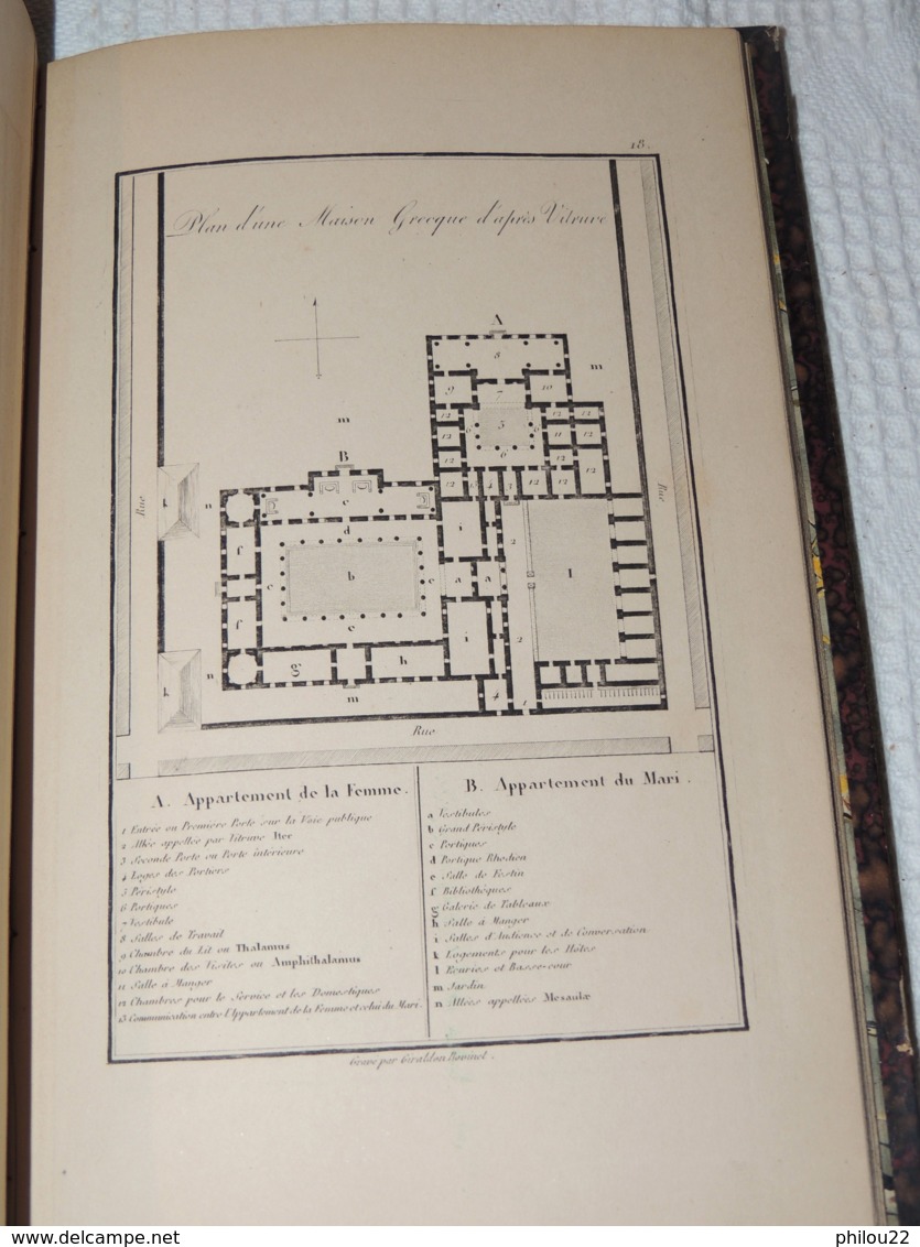 ATLAS POUR LE VOYAGE DU JEUNE ANACHARSIS EN GRECE 1861 34 PLANCHES