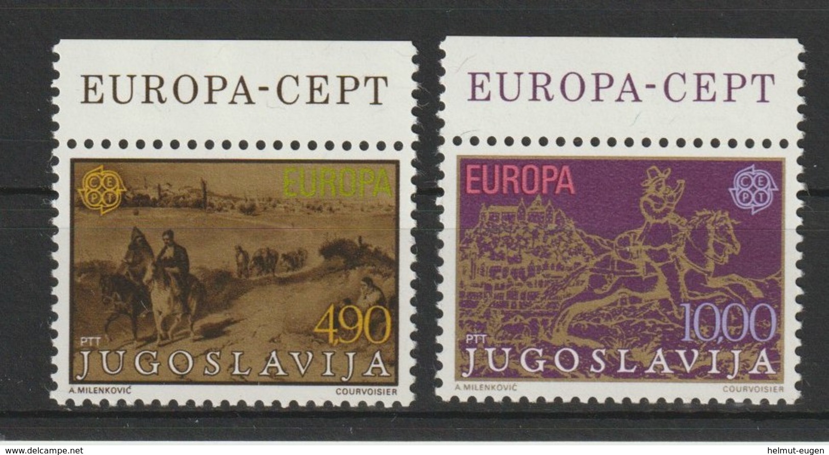 MiNr. 1787 - 1788 Jugoslawien  / 1979, 30. April. Europa: Geschichte Des Post- Und Fernmeldewesens. - Ungebraucht