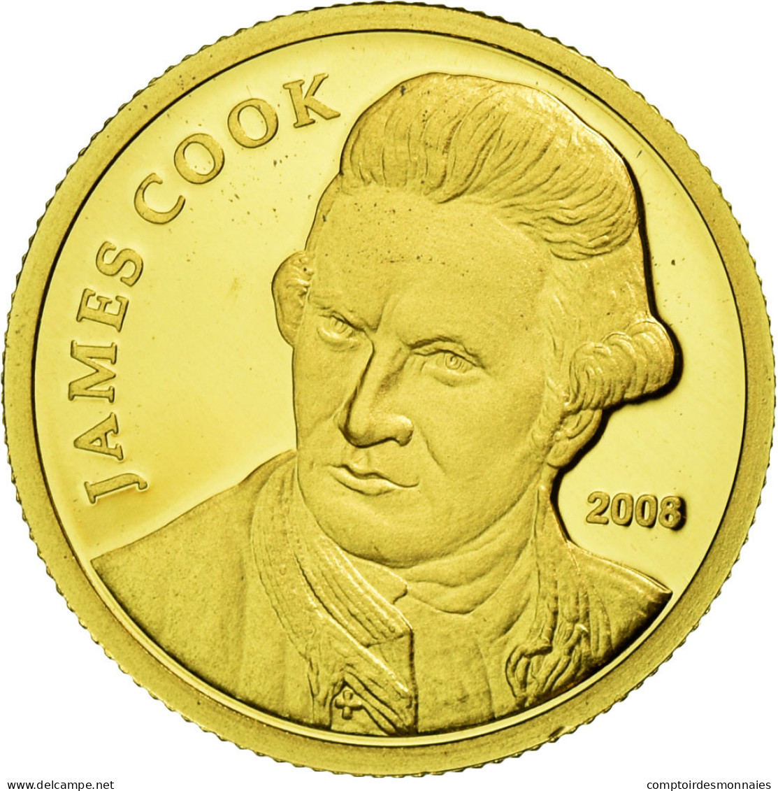 Monnaie, Îles Cook, 10 Dollars, 2008, FDC, Or, KM:New - Cookeilanden