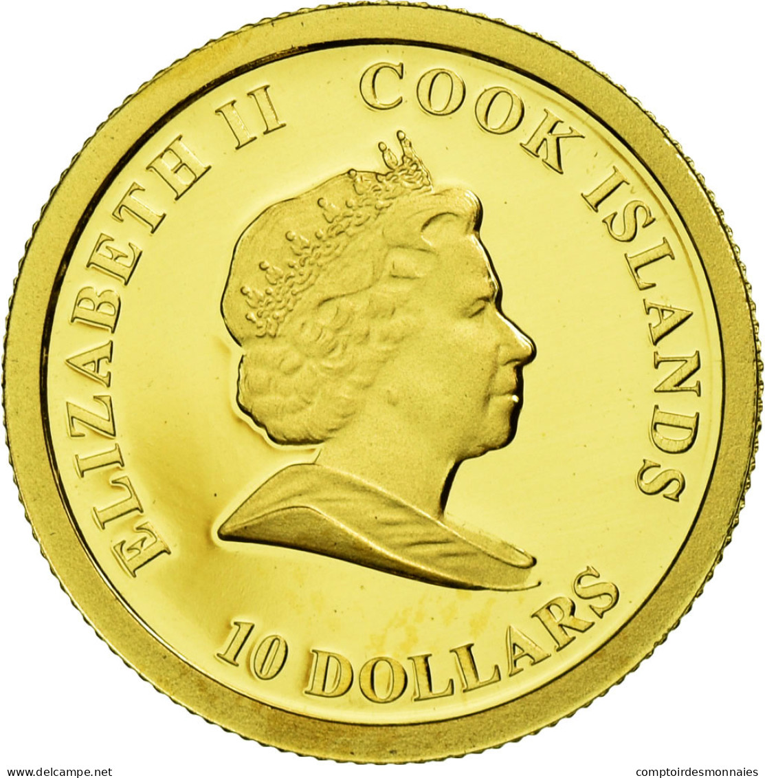 Monnaie, Îles Cook, 10 Dollars, 2008, FDC, Or, KM:New - Cook Islands