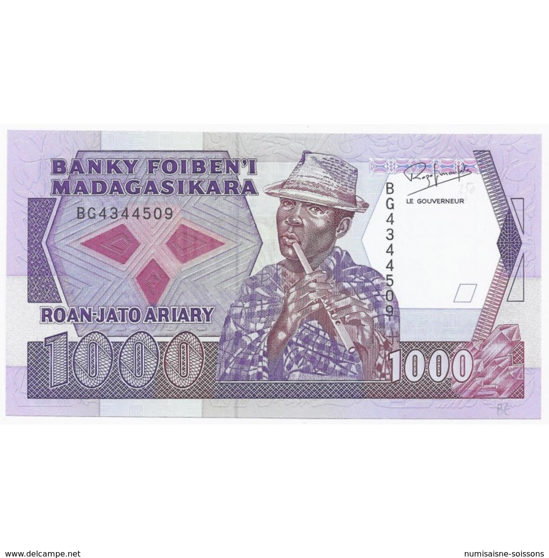 MADAGASCAR - PICK 72 - 1000 FRANCS - ND 1988-93 - - Madagaskar