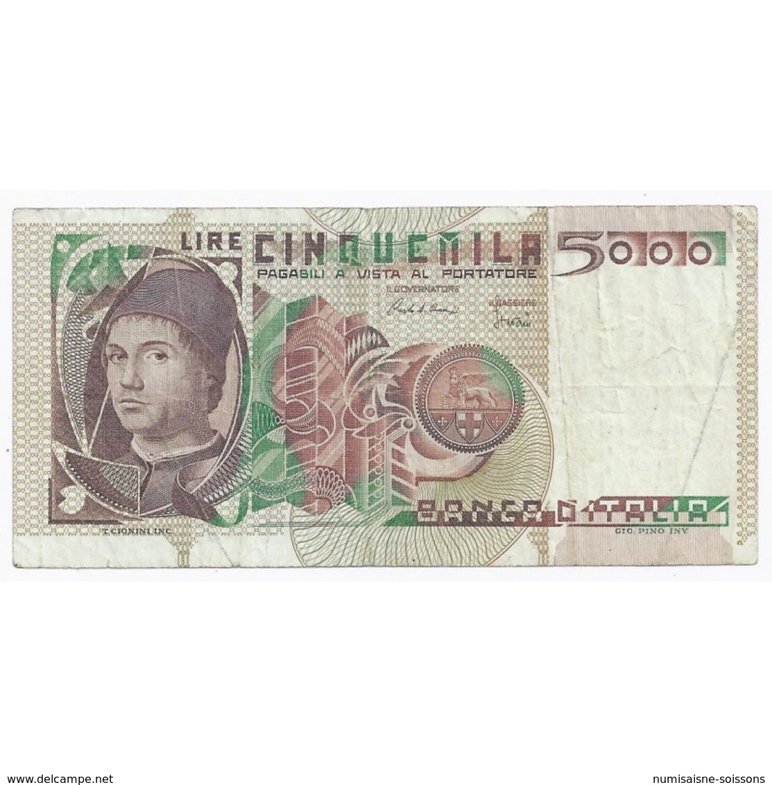 ITALIE - PICK 105 B - 5.000 LIRE - 01/07/1980 - TTB - Otros & Sin Clasificación