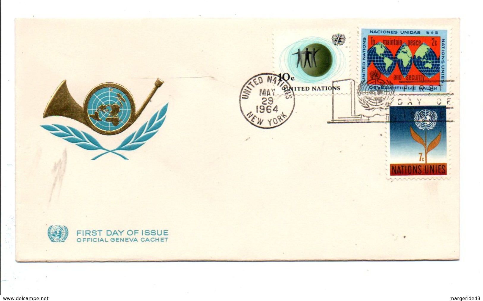 FDC 1964  NATIONS UNIES - Lettres & Documents