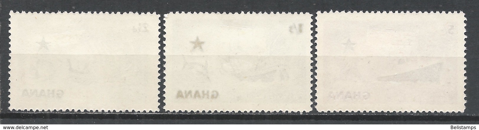 Ghana 1957. Scott #14-16 (M) Black Star Line Inauguration ** Complet Set - Ghana (1957-...)